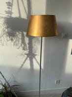 Elegante lamp met bladgouden kap, Ophalen, Gebruikt, Metaal, 150 tot 200 cm