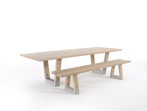 Arco Base Tafel 100x240cm massief Eiken icm beton, Huis en Inrichting, Tafels | Eettafels, Zo goed als nieuw, 200 cm of meer, Vijf personen of meer