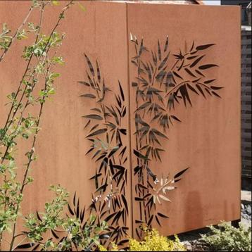 Cortenstaal sfeerpanelen, tuinscherm, schutting beschikbaar voor biedingen