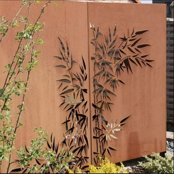Cortenstaal sfeerpanelen, tuinscherm, schutting, Tuin en Terras, Tuinschermen, Nieuw, Staal, 150 tot 200 cm, 100 tot 150 cm, Ophalen of Verzenden