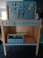 Houten werkbank met veel gereedschap, Ophalen of Verzenden, Zo goed als nieuw