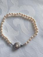Vintage parelsnoer armband zilver slotje, Sieraden, Tassen en Uiterlijk, Ophalen, Gebruikt, Zilver, Zilver