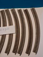 Set van 10 fleischmann bocht 9125, Gebruikt, Gelijkstroom, Fleischmann, Rails