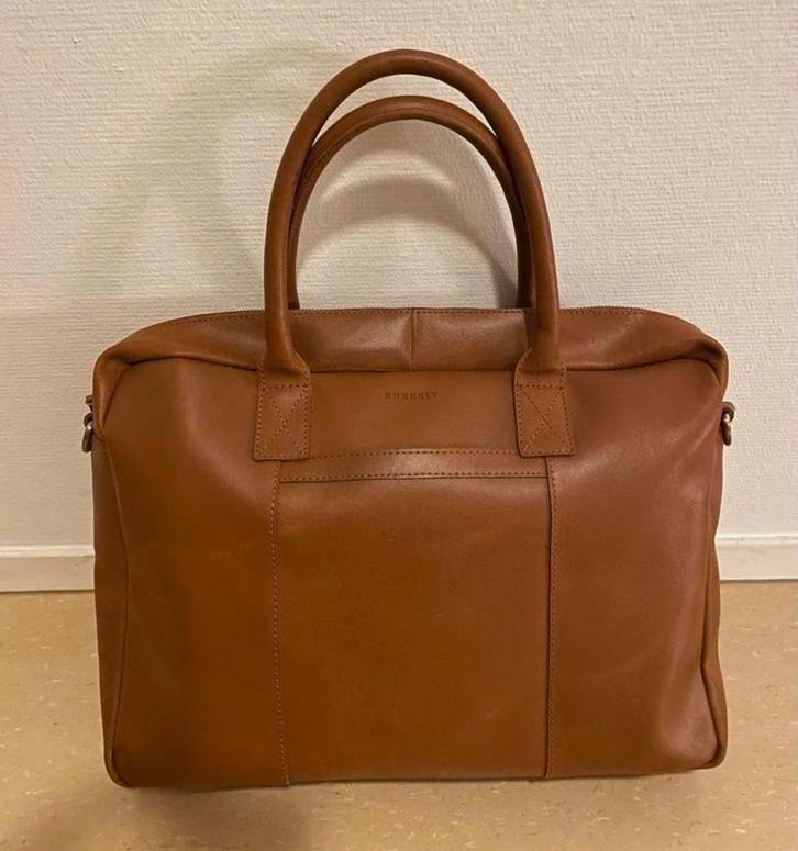 Burkely Leren Laptoptas / Werktas, Computers en Software, Laptoptassen, Zo goed als nieuw, Aktetas, 15 inch, Ophalen of Verzenden