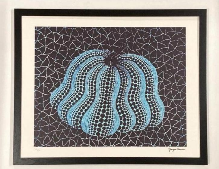Yayoi Kusama : lithografie met certificaat, Antiek en Kunst, Kunst | Litho's en Zeefdrukken, Ophalen of Verzenden