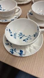 Heinen delfsblauw 12 thee kopjes theepot suiker pot, Ophalen, Zo goed als nieuw, Overige stijlen, Overige typen