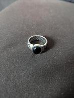 Geoxideerd 925 Sterling Zilveren Onyx Ring, 20 of groter, Ophalen of Verzenden, Zo goed als nieuw, Dame of Heer