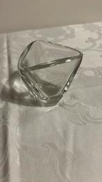 Val St Lambert kristallen driehoekig vaasje (gesigneerd), Antiek en Kunst, Ophalen of Verzenden