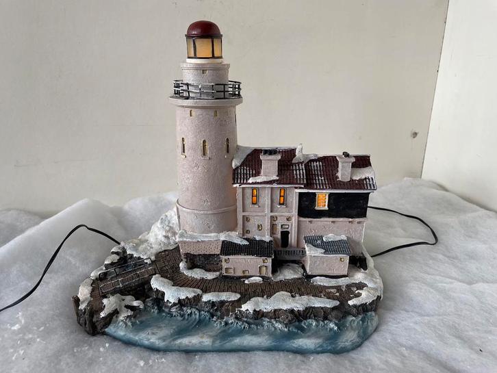 Kerst decoratie, vuurtoren met verlichting, Diversen, Kerst, Gebruikt, Ophalen