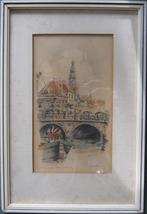 aquarel "Alkmaar Steenenbrug" van K. de Finxy, Ophalen of Verzenden