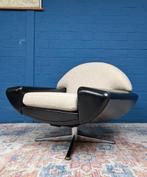 Vintage Deens design fauteuil, Space Age, Johannes Andersen, Ophalen, Metaal, Gebruikt, Wit