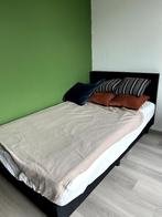 Stof bed 120x200cm, Ophalen, Gebruikt, Eenpersoons, Zwart