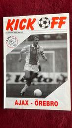 Programma blad AJAX - ÖREBRO 91/92, Ophalen of Verzenden, Zo goed als nieuw, Ajax, Boek of Tijdschrift