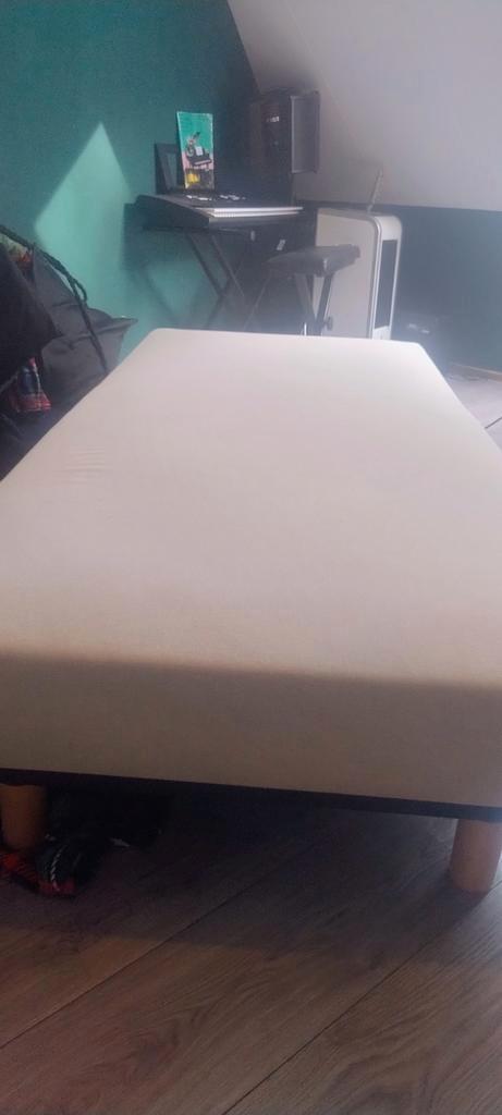 Boxspring Elektrisch verstelbaar bed 195x85 - Dewert motor, Huis en Inrichting, Slaapkamer | Bedden, Gebruikt, Eenpersoons, 90 cm