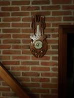 Mooi Houten Weerstation met Thermometer en Barometer, Antiek en Kunst, Ophalen of Verzenden