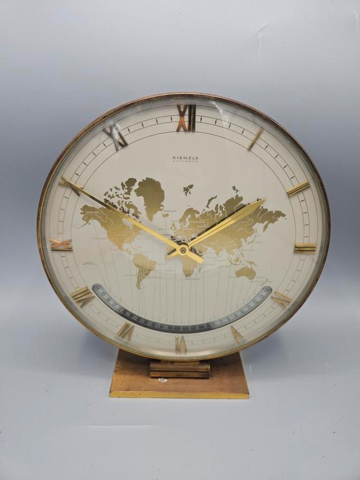 Vintage Kienzle Wereldklok, Duitsland. 1960s, Antiek en Kunst, Antiek | Klokken, Ophalen of Verzenden