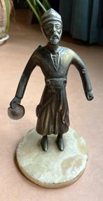 Vintage beeldje met stenen voet (onyx?), Antiek en Kunst, Ophalen of Verzenden