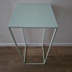 Plantentafel Mintgroen Metaal, Huis en Inrichting, Tafels | Sidetables, Ophalen, Gebruikt, 50 tot 100 cm, Vierkant