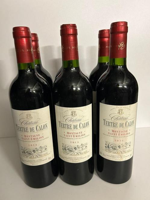 lot van 6 flessen Château Tertre de Calon Montagne-Saint-Émi, Verzamelen, Wijnen, Nieuw, Rode wijn, Frankrijk, Vol, Ophalen of Verzenden