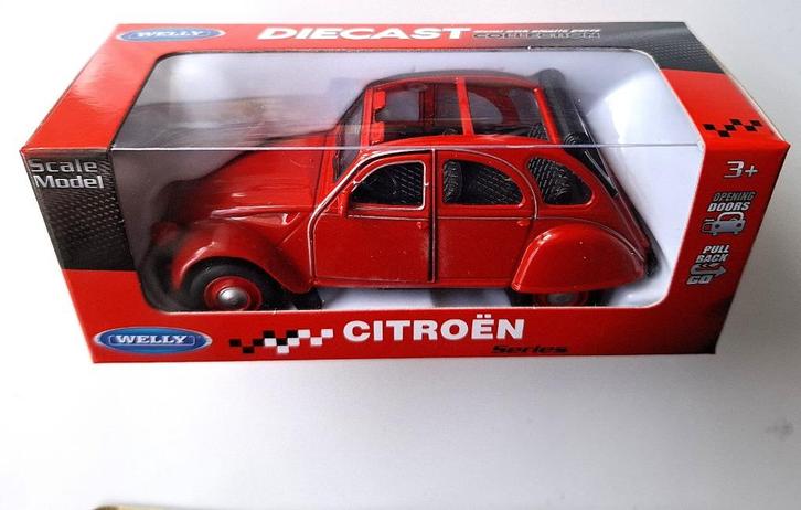 Welly, Citroen 2CV eendje, deuren kunnen open, Hobby en Vrije tijd, Modelauto's | 1:43, Nieuw, Auto, Overige merken, Ophalen