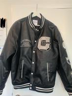 Zwarte leren baseball jacket Bershka L, Maat 52/54 (L), Zwart, Ophalen of Verzenden, Zo goed als nieuw