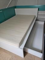 Eenpersoons Bed(120x200cm) inclusief matras en lattenbodem, Huis en Inrichting, Ophalen, Eenpersoons, Wit, Zo goed als nieuw