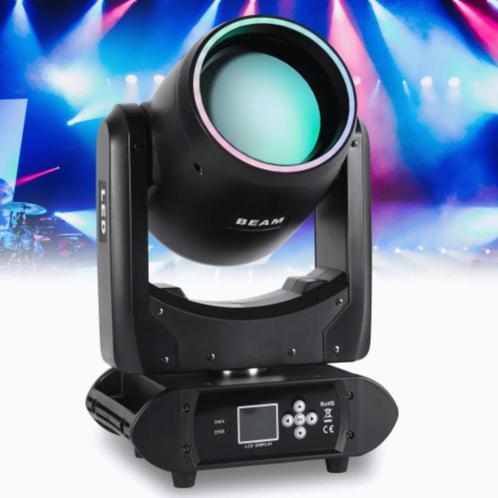 DJLicht 250W Beam movinghead met ledring en 18 gobo's, Muziek en Instrumenten, Licht en Laser, Nieuw, Licht, Geluidgestuurd, Kleur