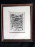Familiewapen 1694, kopergravure, Johan STEENLACK, Antiek en Kunst, Ophalen of Verzenden