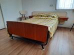 Vintage jaren 60 slaapkamer bed 120x190cm, Huis en Inrichting, Slaapkamer | Bedden, 190 cm of minder, Zo goed als nieuw, Hout