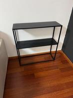 Sidetable zwart metaal, Huis en Inrichting, Tafels | Sidetables, Ophalen, 100 tot 150 cm, Zo goed als nieuw, Metaal