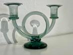 Saffierblauwe kandelaar KN1955, Copier Leerdam 1935, Antiek en Kunst, Verzenden