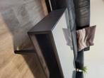 Salontafel met Glazen Plaat | Zo Goed Als Nieuw | €35, Ophalen, 100 tot 150 cm, Eikenhout, 50 tot 100 cm