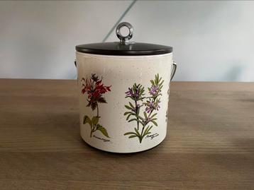 Vintage ijsemmer met kleurrijk bloemenmotief beschikbaar voor biedingen
