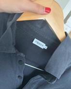 Filippa K washed grey polo shirt, off black top, maat M, Kleding | Dames, Tops, Maat 38/40 (M), Zwart, Ophalen of Verzenden, Lange mouw