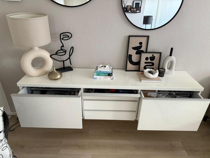 Wit Dressoir, Huis en Inrichting, Kasten | Dressoirs, Gebruikt, 150 tot 200 cm, 25 tot 50 cm, Ophalen