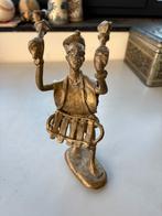 (J) Afrikaans bronzen beeld drummer/xylospeler – handgegoten, Verzamelen, Beelden en Beeldjes, Verzenden, Zo goed als nieuw, Dier