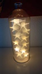 Mooie glazen vaas met licht 40 cm hoog., Huis en Inrichting, Ophalen of Verzenden, Zo goed als nieuw, Overige materialen, 25 tot 50 cm