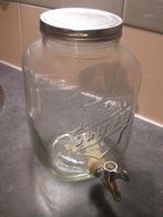 glazen sapkan met kraantje-4 liter-zgan, Glas, Overige typen, Ophalen of Verzenden, Effen
