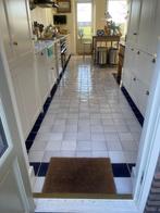 Oude handvorm geglazuurde estrikken wit 17x17 85M2 uniek!, Keramiek, 10 m² of meer, Vloertegels, Minder dan 20 cm