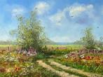 Henk Roosink, landschap met wilde bloemen, Ophalen