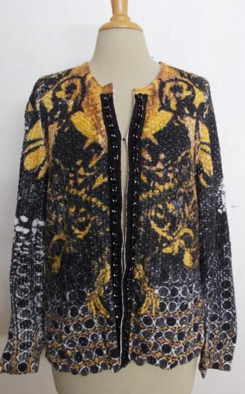 Mooi geel/zwart/wit print vest/top van Passport! L beschikbaar voor biedingen