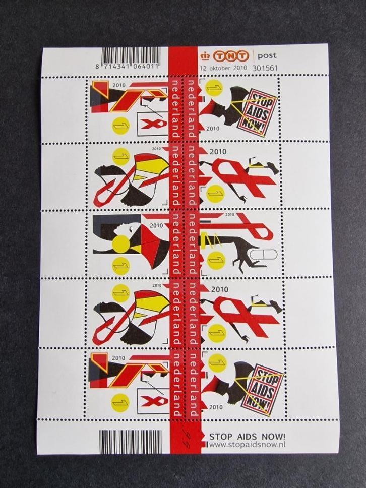 2010 Vel V2770-2775 Stop AIDS now. Postfris., Postzegels en Munten, Postzegels | Nederland, Postfris, Na 1940, Ophalen of Verzenden