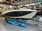 Quicksilver Activ 555 Cabin - 2022 - Mercury 100pk - trailer, Watersport en Boten, Ophalen, Gebruikt, 50 pk of meer, Snelvarend