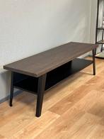 Strak & modern tv-meubel – Donker hout met zwarte accenten, Ophalen