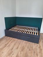 Brimnes bed ikea Luroy lattenbodem, Huis en Inrichting, Slaapkamer | Bedden, Ophalen, Gebruikt, Wit, Tweepersoons