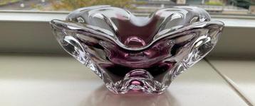 sierobject schaal of asbak ?glas paars retro Josef Hospodka  beschikbaar voor biedingen