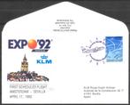 1e KLM vlucht Expo 92 Sevilla Spanje 1992, Verzenden, Envelop