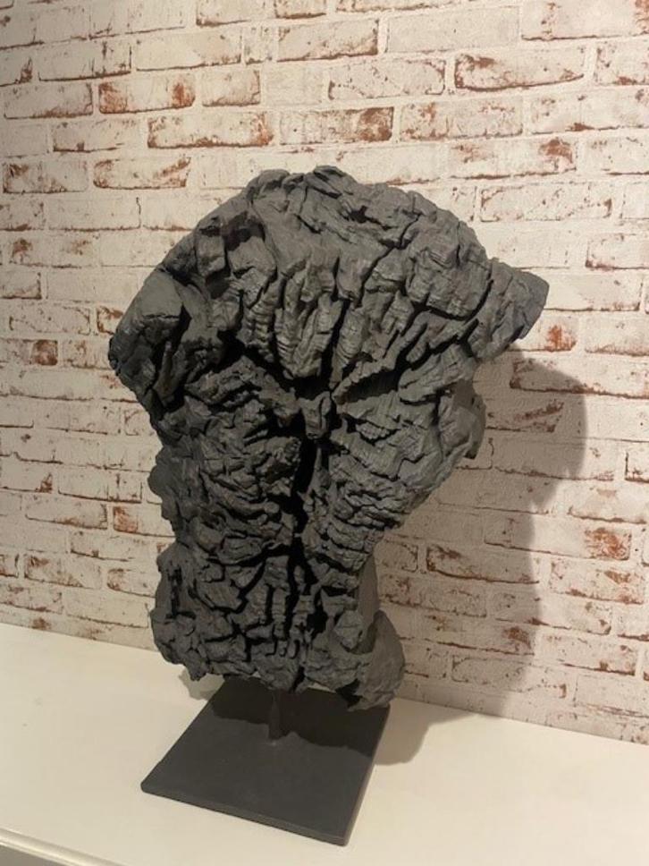 Zeer Mooi houten beeld op metalen voet, Antiek en Kunst, Kunst | Beelden en Houtsnijwerken, Ophalen