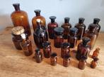 Donker Bruine Glazen Apotheker Flessen - 21 stuks -, Ophalen of Verzenden