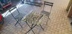 Bistro set, Gebruikt, Bijzettafel, Tuinset, Hout